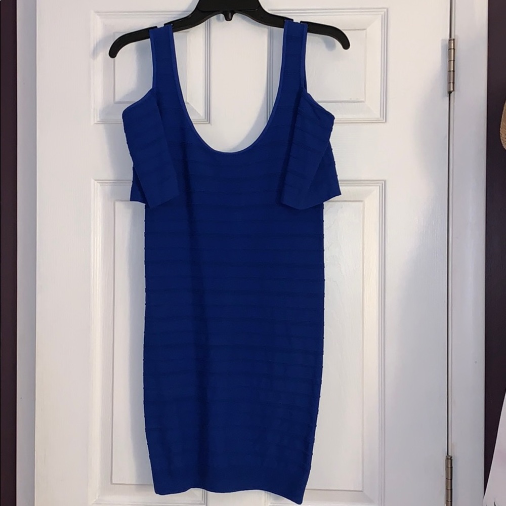 Royal Blue Ribbed Mini Dress